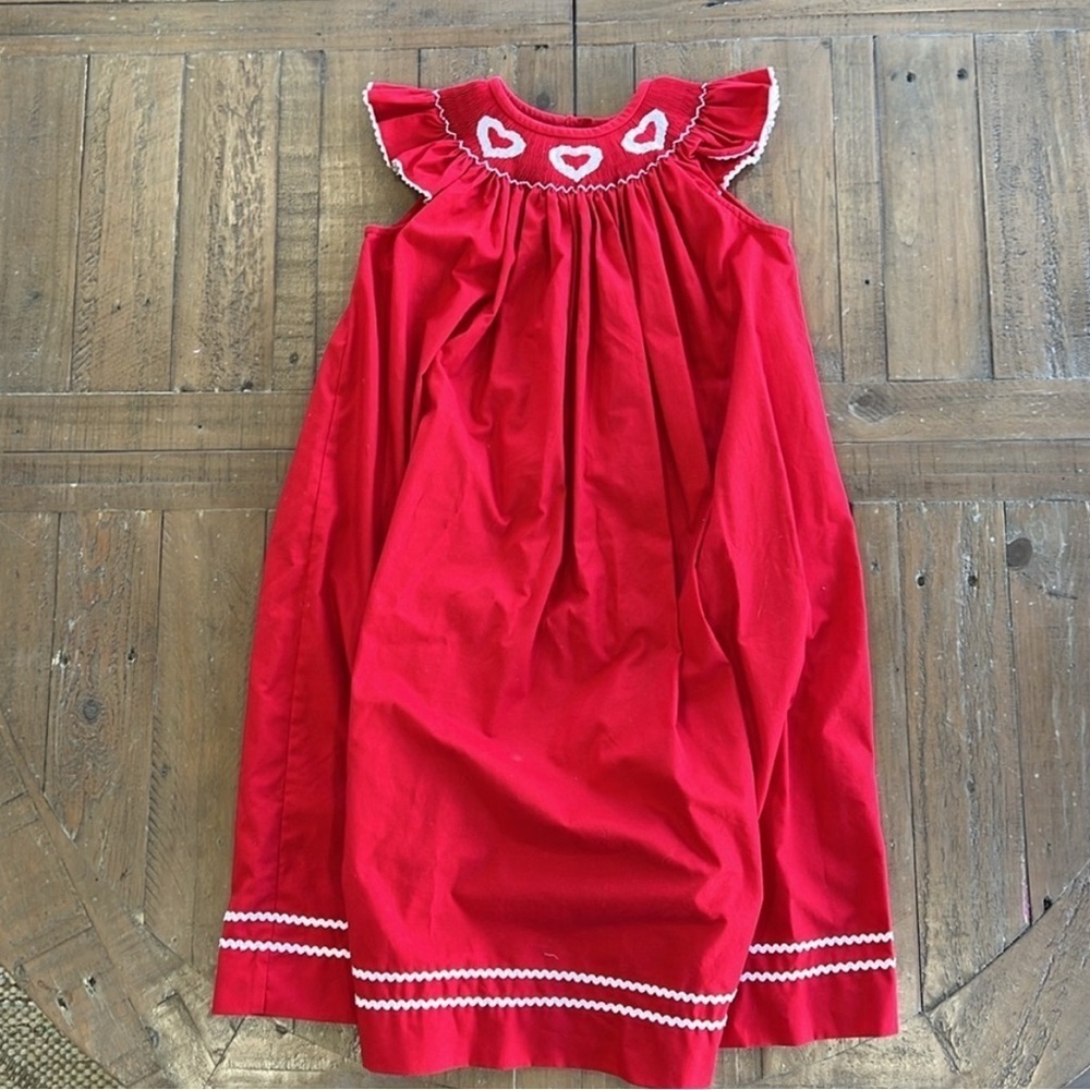 Vive la fete smocked heart bishop dress